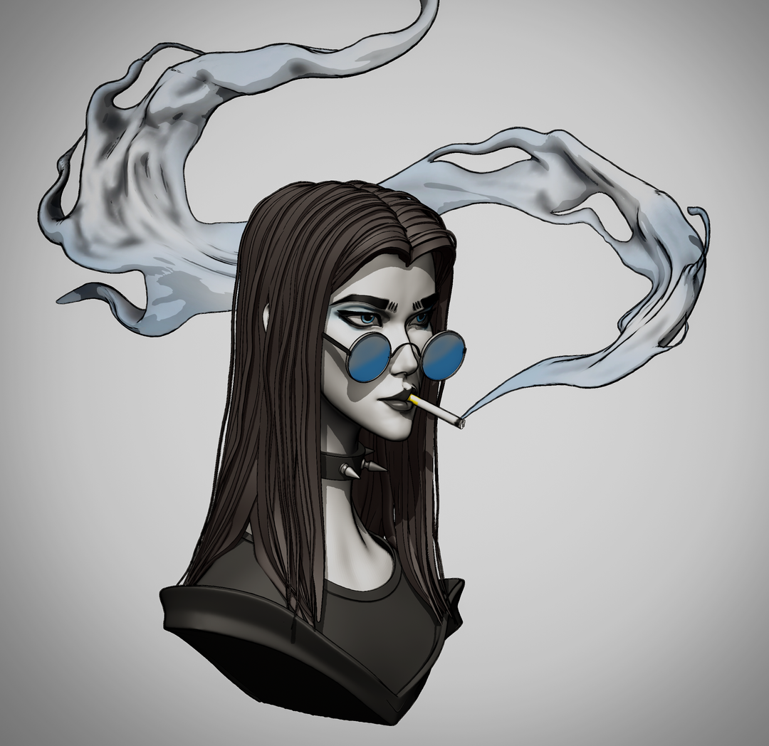 Smoking girl