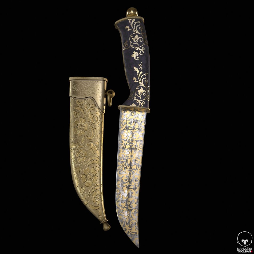 Antique Gold Knife