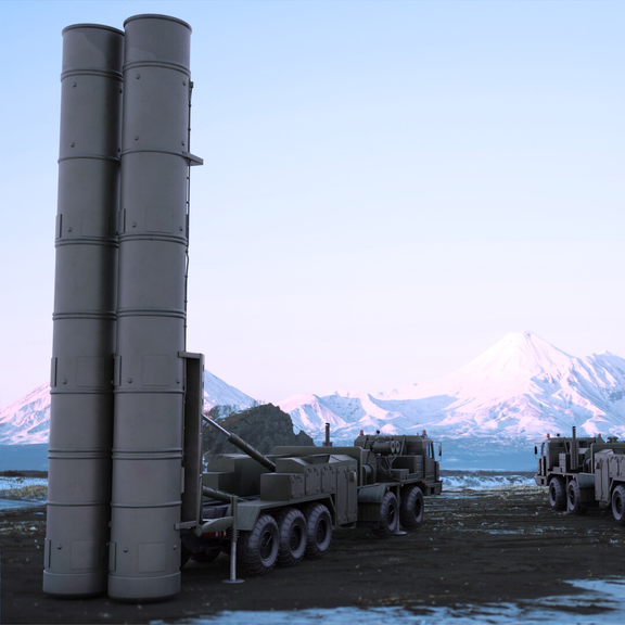 S-500 Missile System - Russian Air Defense PBR 3D Model