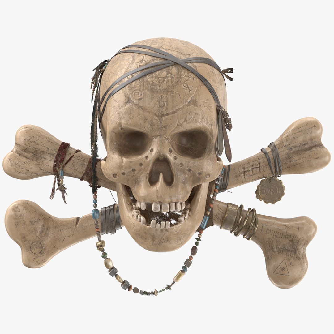 Pirate Skull PBR 3D Asset
