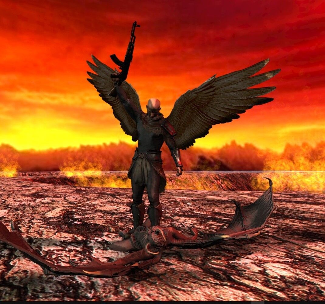 Micheal defeats Lucifer