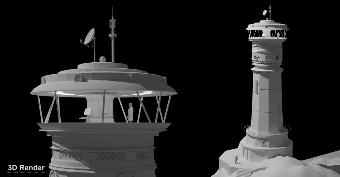 Sci-Fi Watchtower - Value Comps/ Design Iterations & Sketches