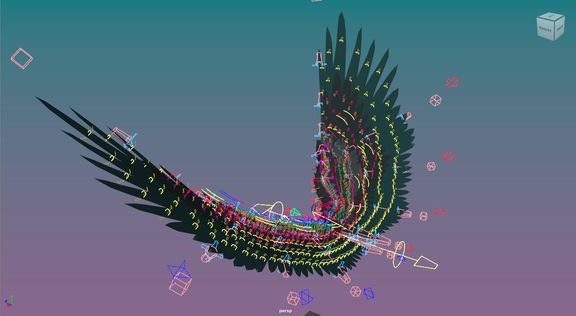 Realistic Angel-Style Wings Rigging in Maya
