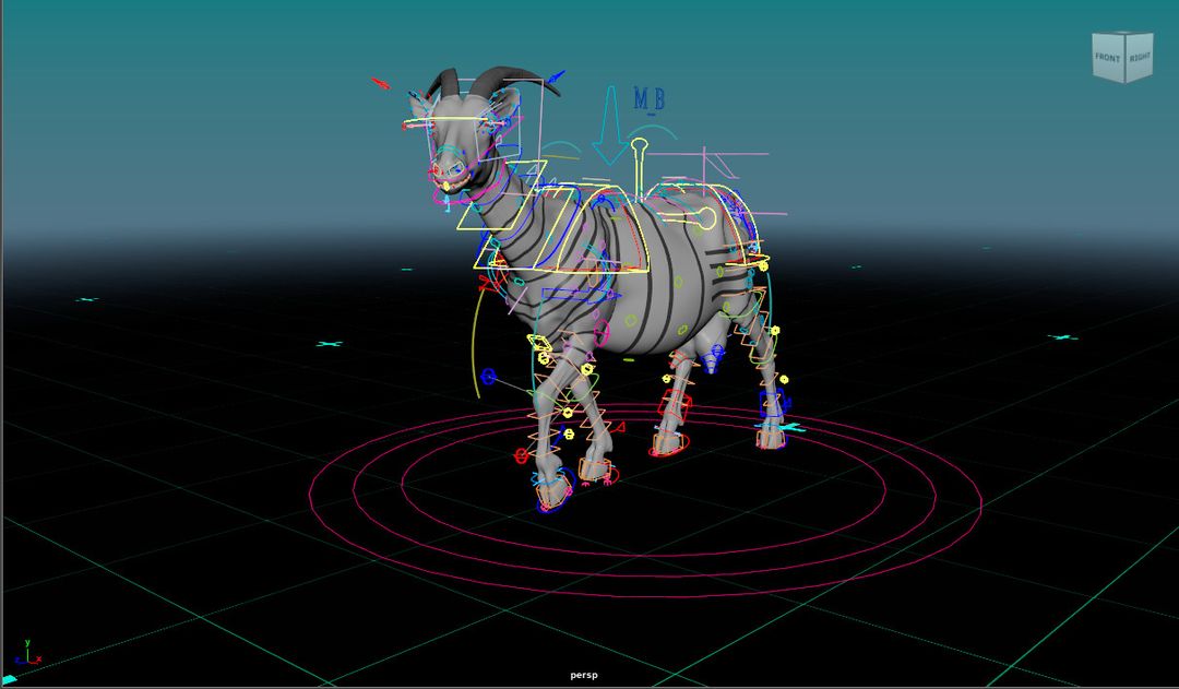 Maya Goat Rig: Fake Muscles in Action