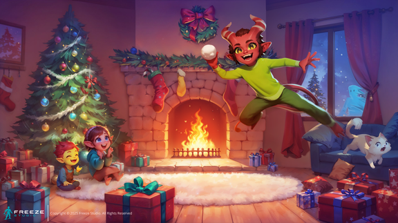 Stylised art Christmas Illustration