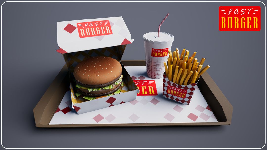 Fast Burger Package for game by FERNANDO B.