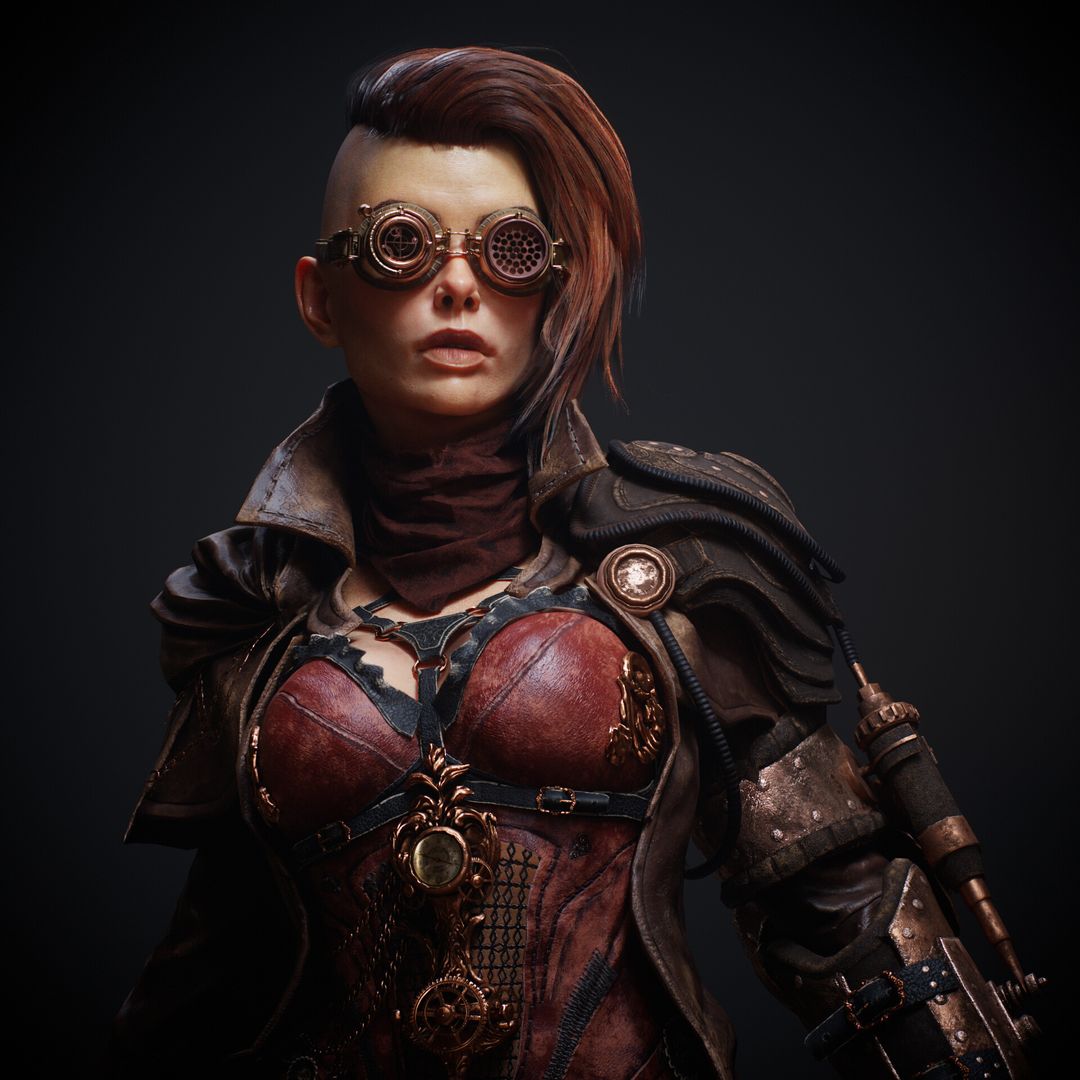 Helenna - Steampunk Gunslinger by Leonardo V.