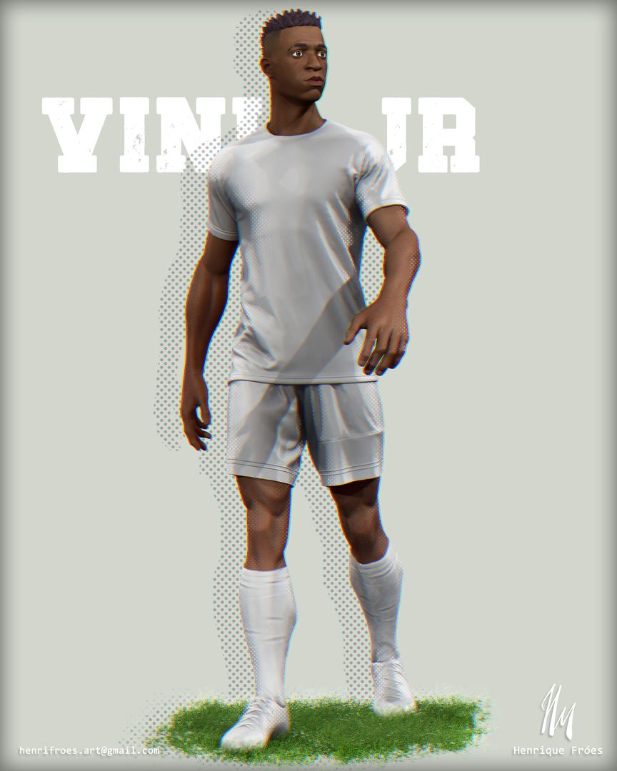 Vinicius Jr - 3D Illustration Fanart