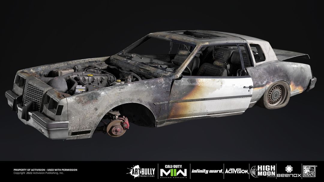 Call of Duty Modern Warfare 2 - Destroyed Coupe Car