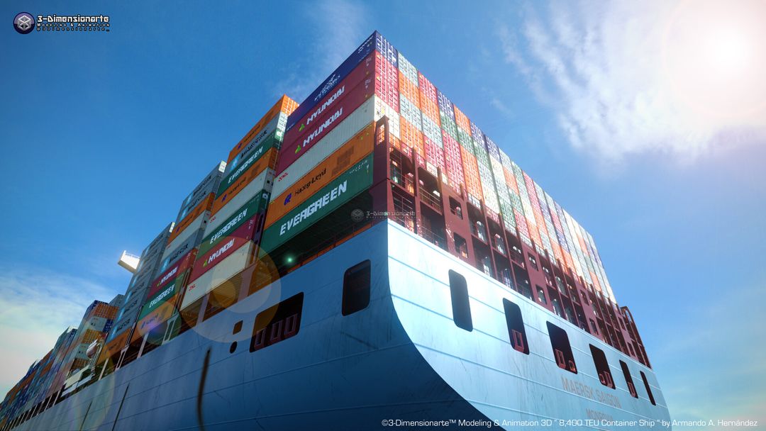 Container Ship 8,400 T.E.U.