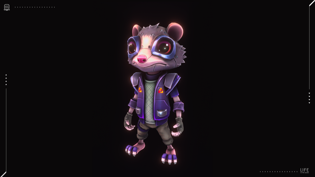 3D Robot Opossum  - Character