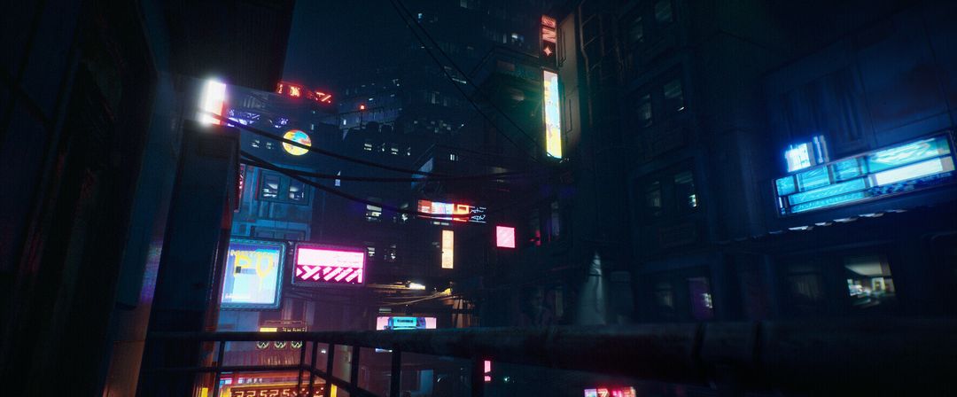 Cyber City — virtual set