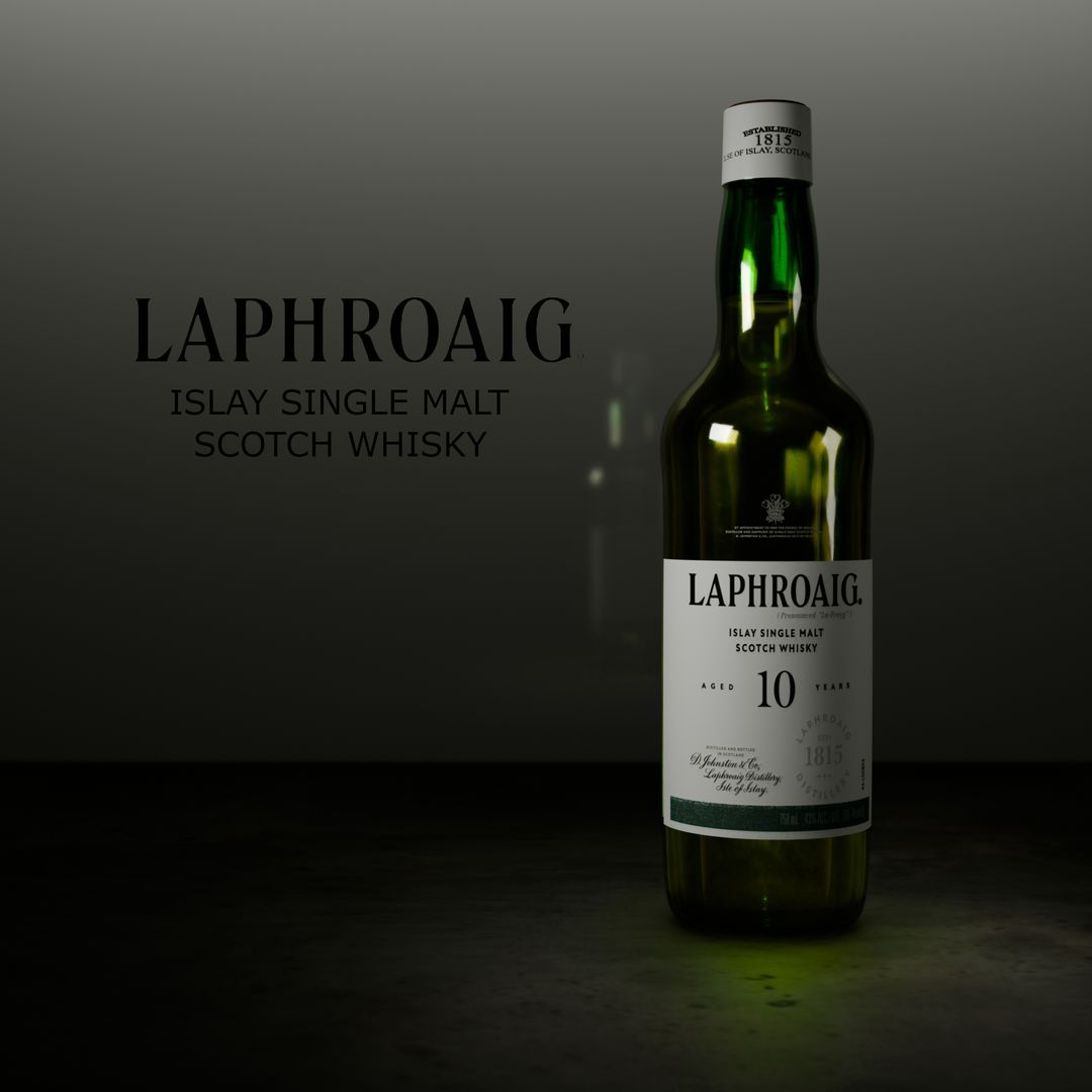 Laphroaig Whisky Product Visualization by Ethan B.