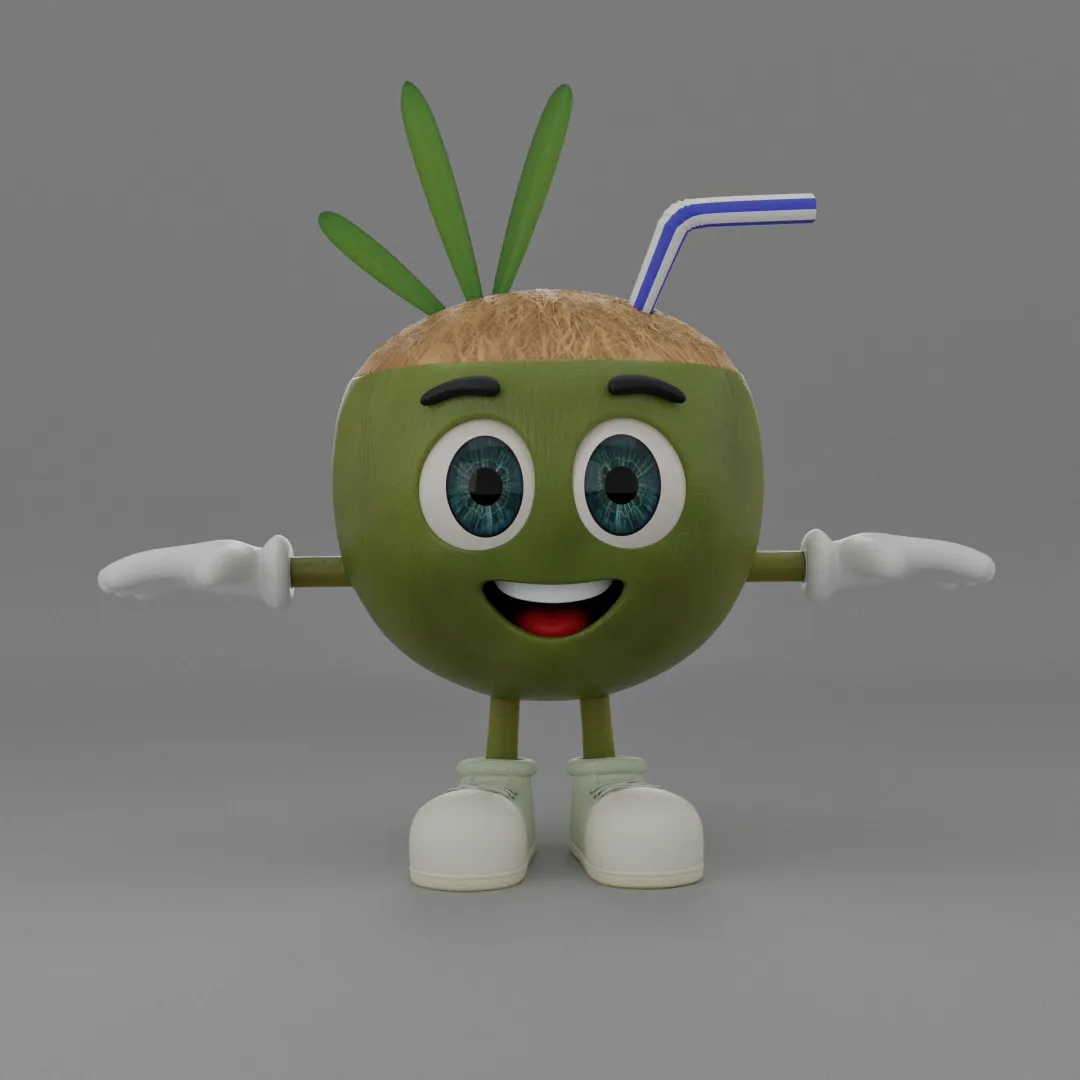 mascot 3D coconut