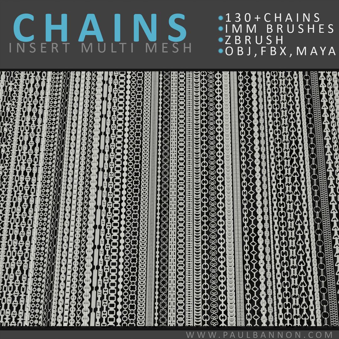 Zbrush Chain Brush Set