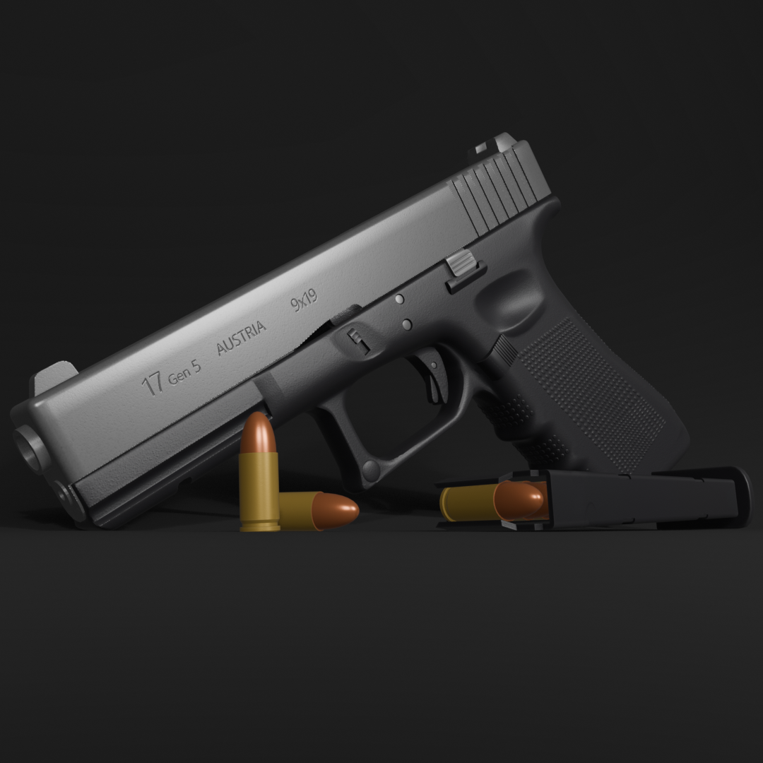 Pistol Glock, 3D model by Christian C.