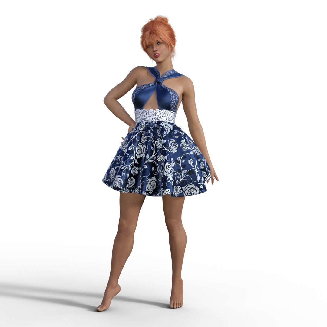 3D female character modeling for the game