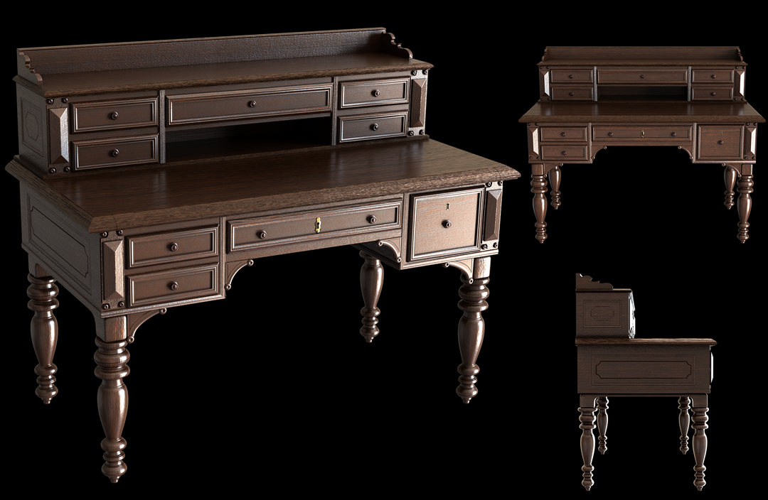 Photorealistic Antique Desk