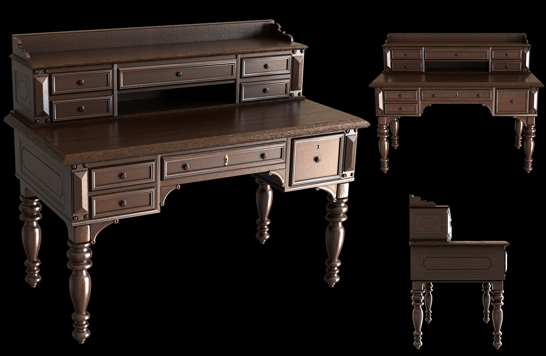 Photorealistic Antique Desk by Shriya W.