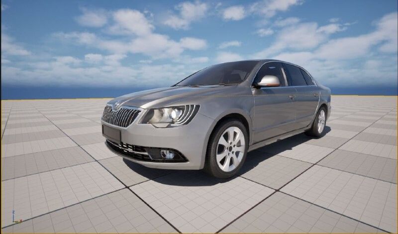 3D Skoda Realistic Car Model With High Quality Interior in 2 Variants