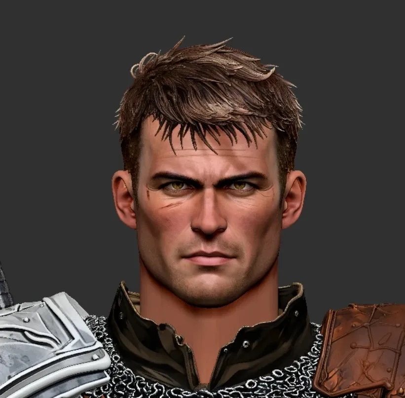 3d Modular Parts Realistic Character Model With Accessories