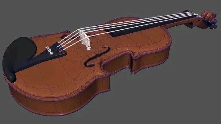 3d Realistic Violin Model