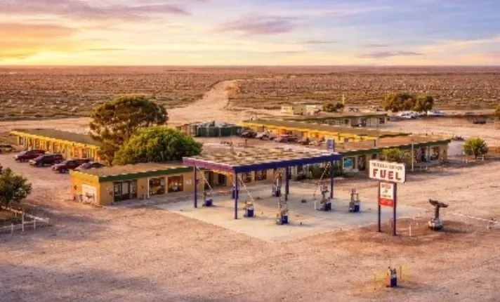Desert Fuel Station Environment & Realistic 3D Environment