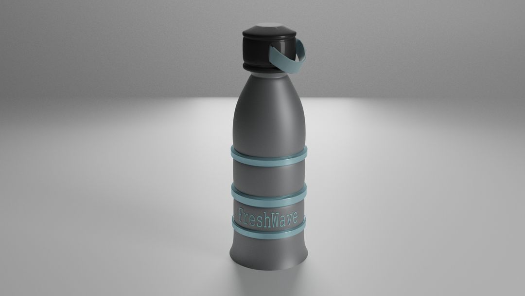 Water Bottle "FreshWave" by Antonio P.