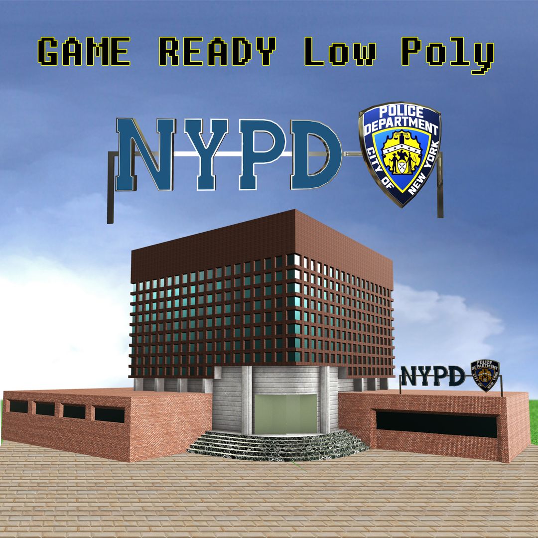 NYPD Police Station Low Poly