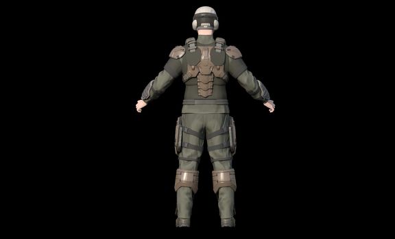 Marine Armour Character Personal 3D Project