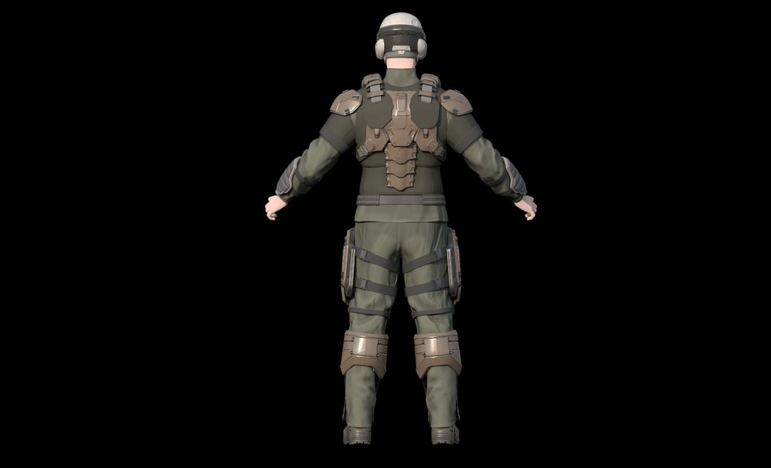 Marine Armour Character Personal 3D Project by Swapnil G.