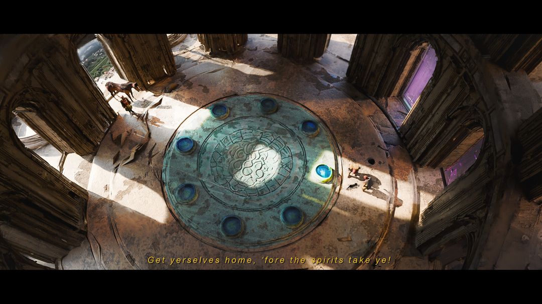 Kids in Ancient Temple