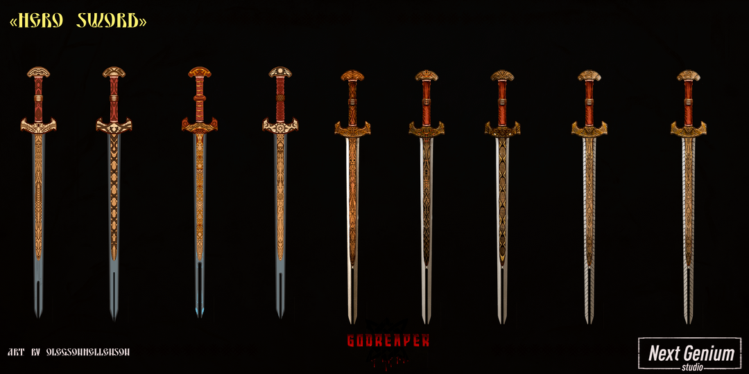 The concept of the main character's sword by Olegson H.