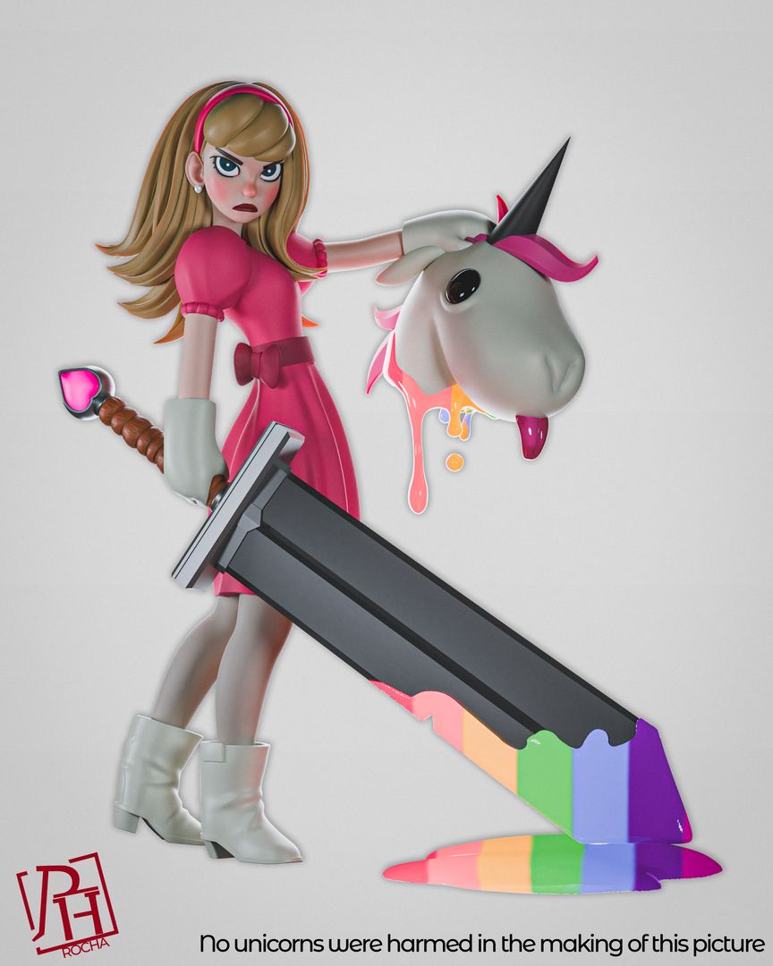 Unicorn Slayer Girl by Pedro R.