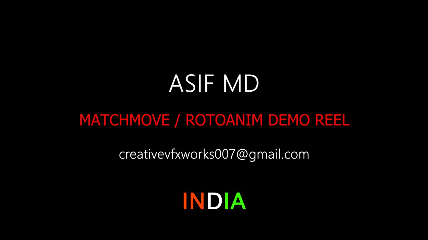 Camera Track & Roto Animation Artist by Asif M.