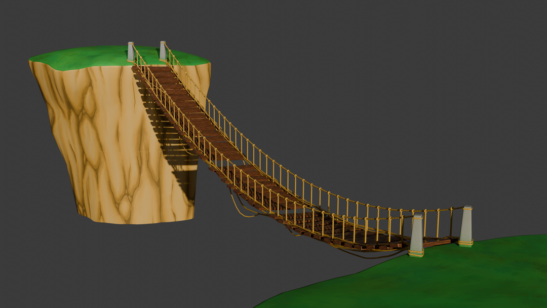 Procedural rope bridge