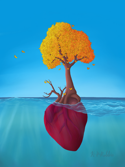 Butterfly heart tree