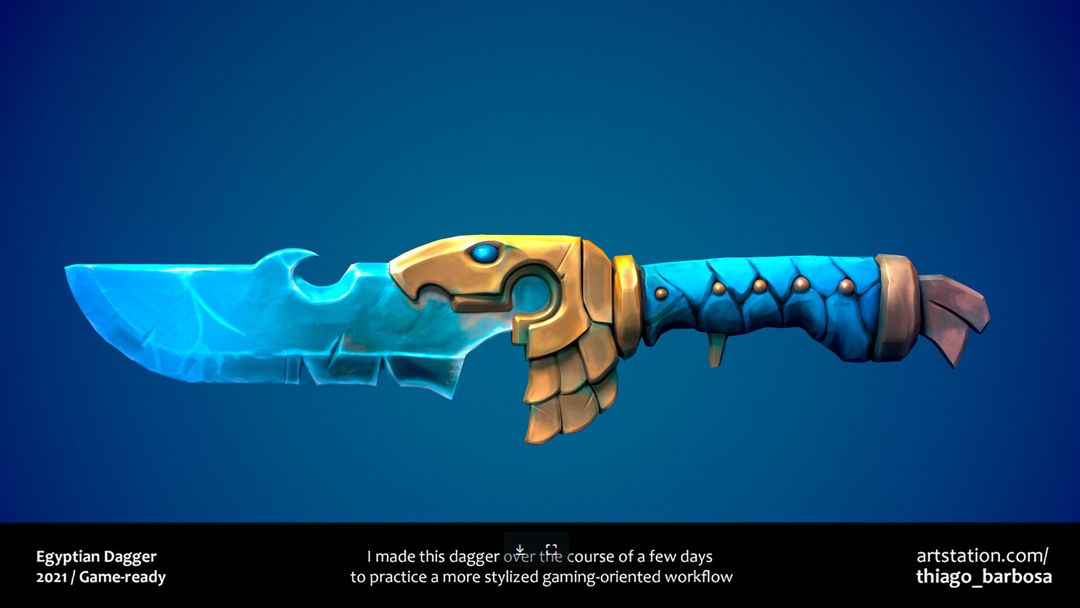 Egyptian Dagger - Game-ready by Thiago B.