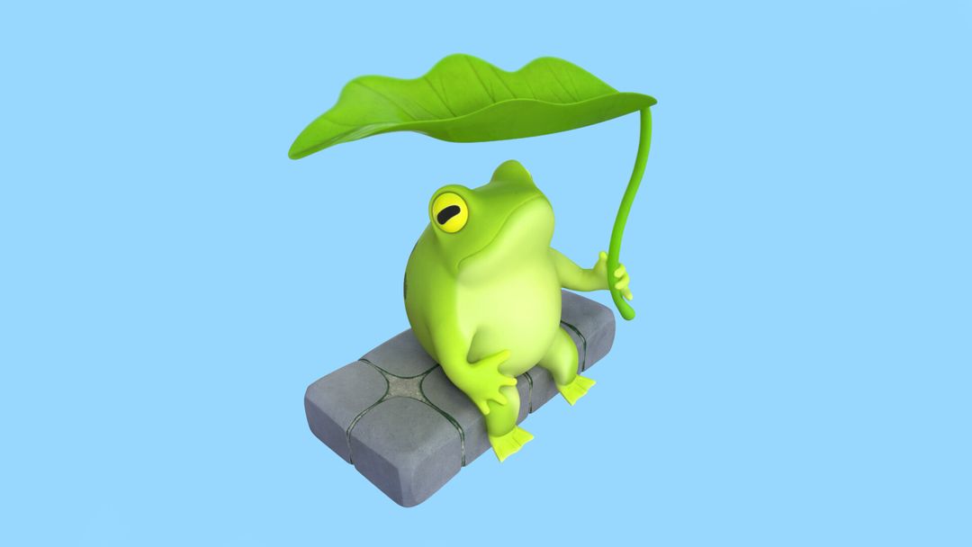 Stylized little frog