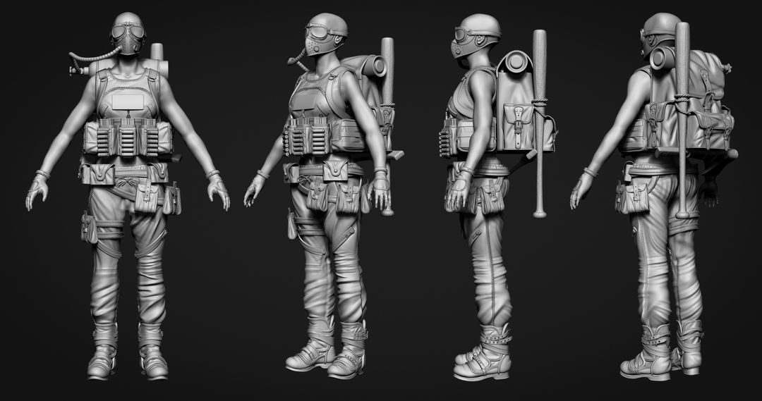 Post Apocalyptic Scavenger Warrior