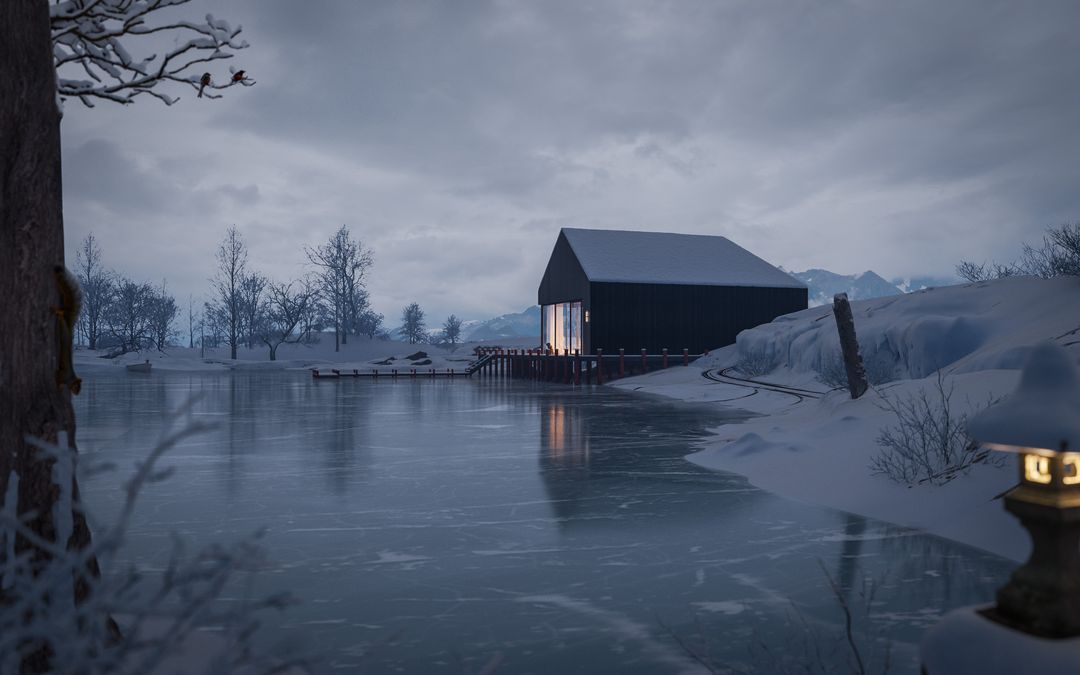 Serene retreat in Toyama | Atmospheric Exterior Rendering