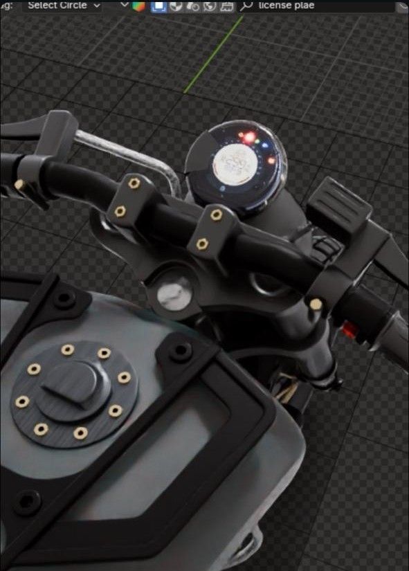 VFX of a bike inside room