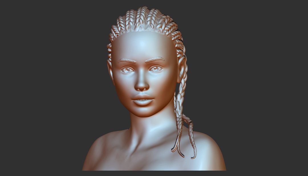 3D printable female bust