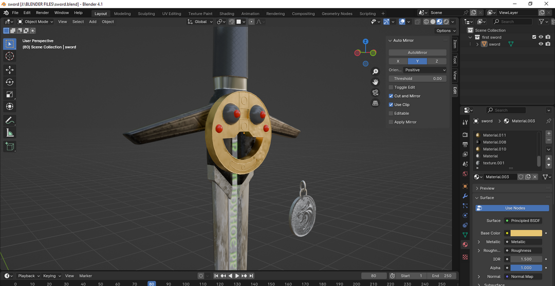 3d Geralt Of Rivia Sword