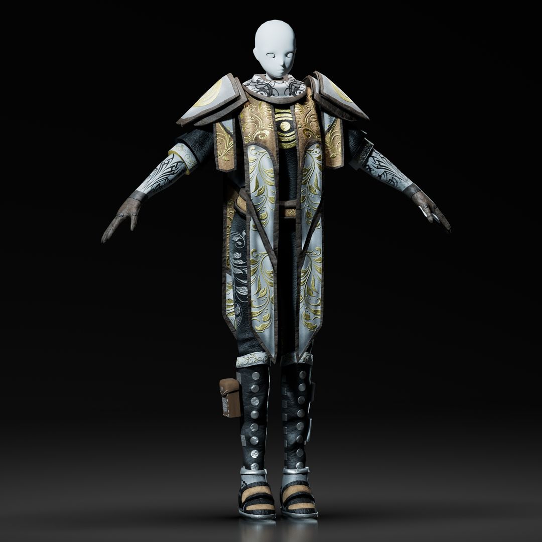 Collection of 5 Low-poly cloth for GameDev