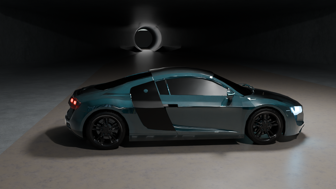 Audi Car and robots animaton