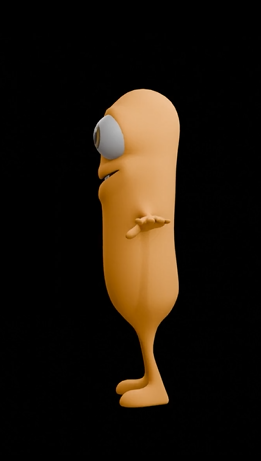 3d yellow vr character