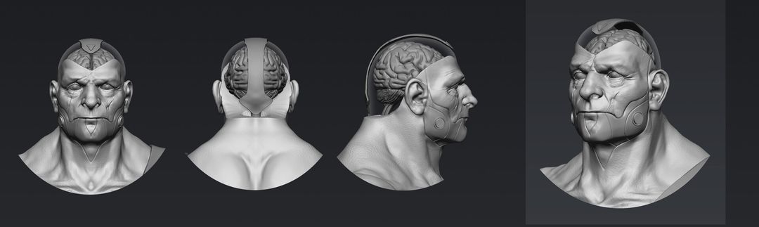 3D sculpting of man by Anastas E.