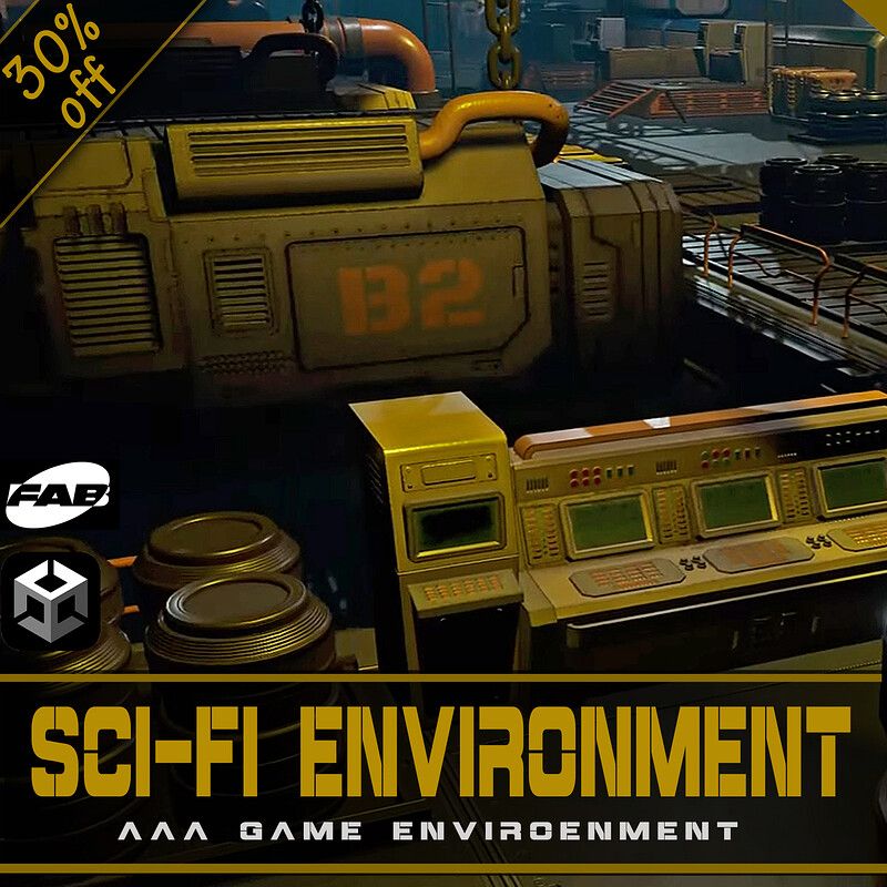 SCI-FI Game Environment on Unity Asset Store and FAB