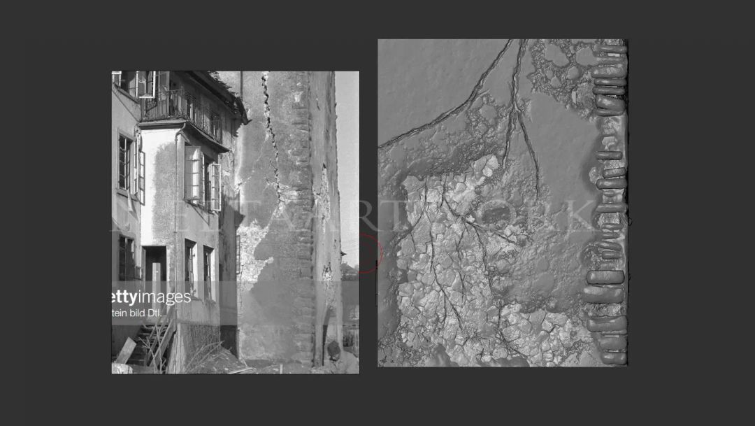 Detailed Old Wall Damage in ZBrush by Vidhi G.
